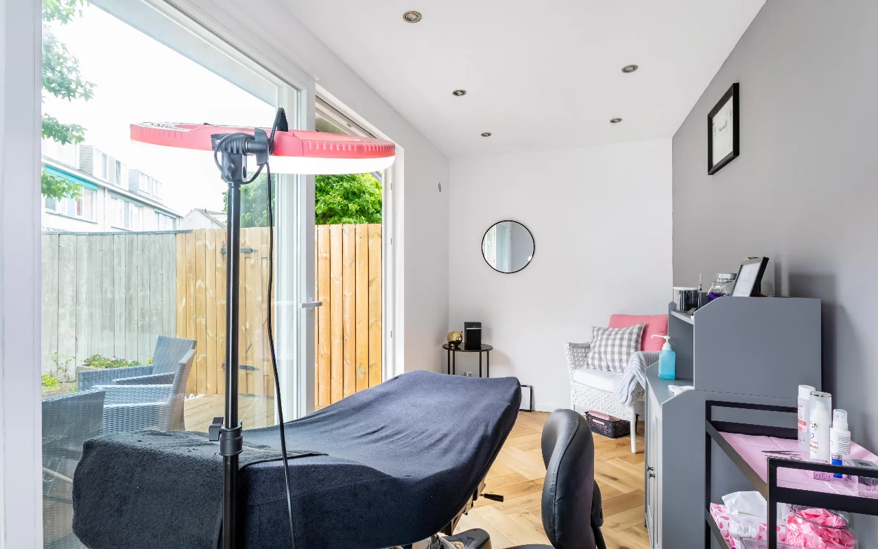 Professional eyebrow treatment setup